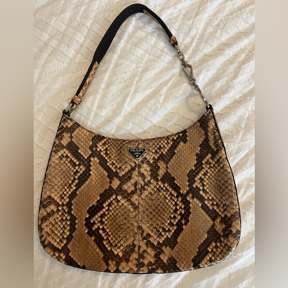Prada Brown Python Shoulder Bag - Picture 1 of 6